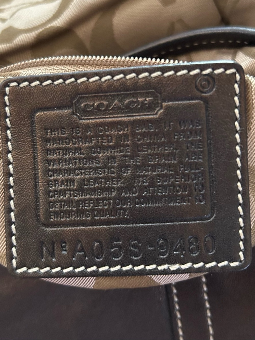Coach #9480 Black Leather Shoulder Cross Body Bag, hang tag - Picture 9 of 12